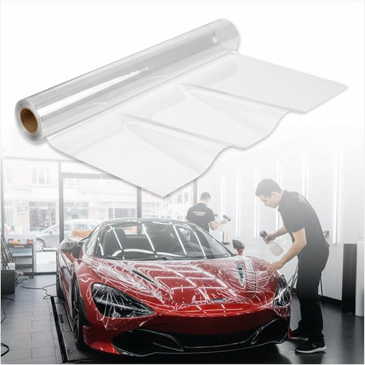 Car Paint Protection Film - Clear 8-Mil TPU Self-Healing PPF, Anti-Scratch Protective Wrap for Pickup Trucks, SUVs & Cars, Waterproof & Stain-Resistant, 5ft x 50ft Roll