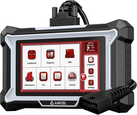 ANCEL DS100 OBD2 Scanner Diagnostic Tool, 4 System Car Code Reader for Engine ABS SRS Transmission, 7 Reset Functions, 5” Touchscreen, AutoVIN, Live Data, I/M Readiness for DIY Car Owners