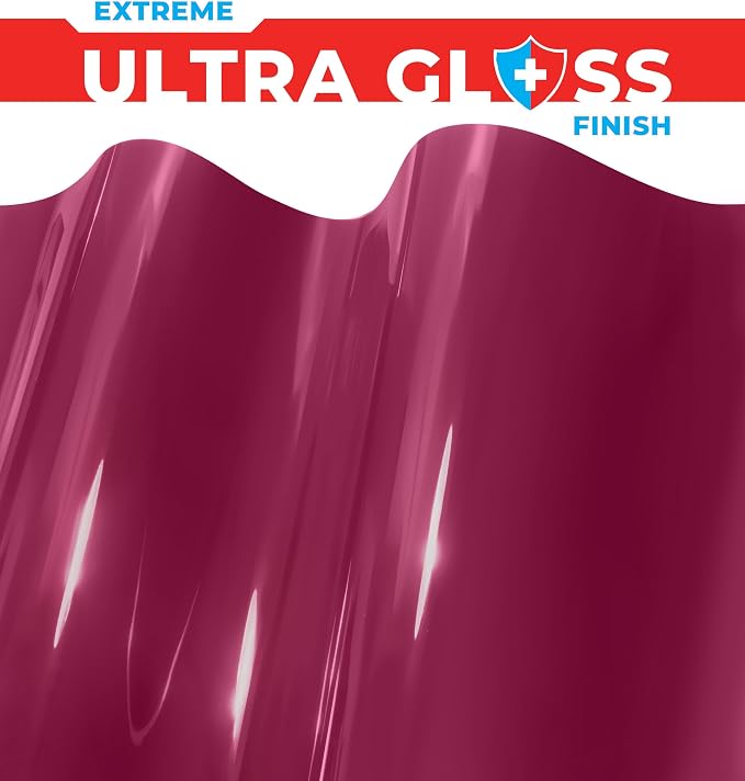 ColorFusion PPF by VViViD, Gloss Dark Star Ruby Magenta Dry Apply PPF Vinyl Car Wrap Roll 10ft x 5ft