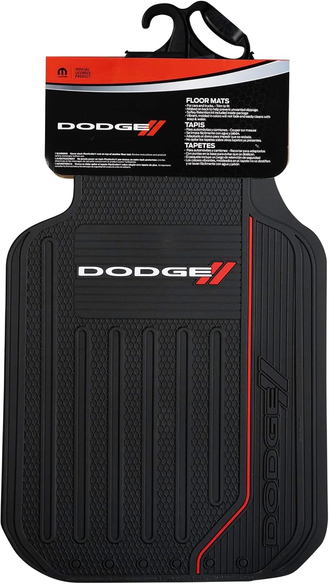 Plasticolor Elite 'Dodge' Automotive Floor Mat Set, (001468R01), Black