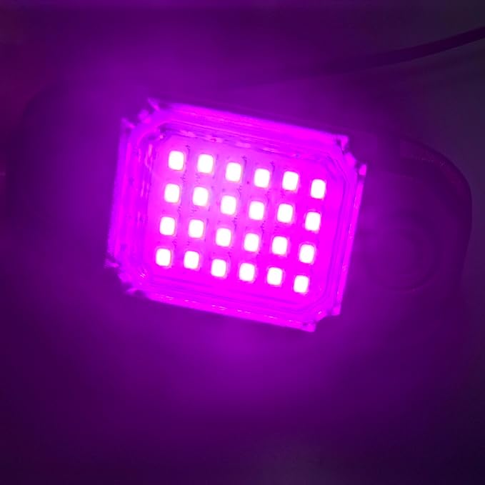 4 Pods Purple Rock Lights Underglow Light for Cars Trucks Trail Rig Lamp | 24 LED chips for each light, waterproof bottom chassis lights