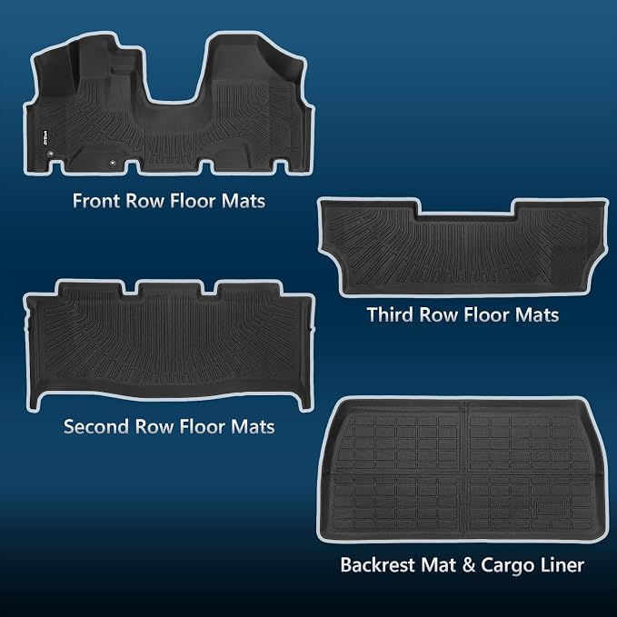 Compatible with Honda Odyssey 2005-2010 Floor Mats & Cargo Liner,All Weather Protection TPE, Anti-Slip Floor Liner Compatible with Honda Odyssey 2005 2006 2007 2008 2009 2010 Accessories