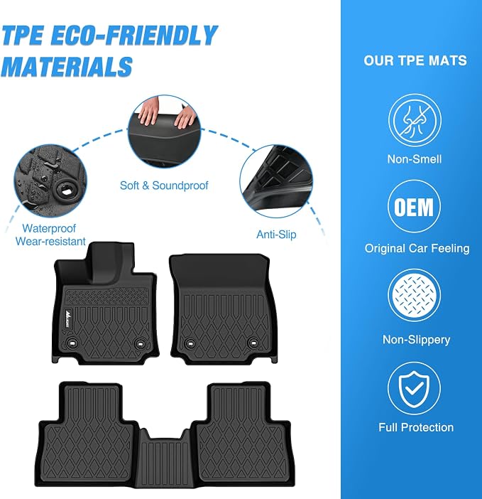 Nilight TPE Floor Mats for Lexus NX NX250 NX350 2022 2023 2024 2025 2026 (Not for Hybrid), All Weather Custom Fit Heavy Duty Floor Liners