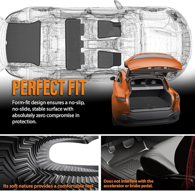 G-PLUS TPE Floor Mats Cargo Liner Fit for LX RX300 2019 | All Weather Protection,Non-Slip,Custom Fit Floor Cargo Liner,TPE Full Coverage,Black,4PCS