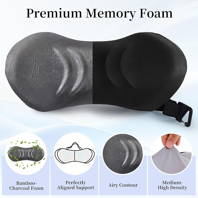 Lumbar Support Pillow for Office Chair - Lumbar Pillow for Car, Memory Foam Ergonomic Lumbar Support Pillow for Car Back Support for Office Chair Back Support Cushion
