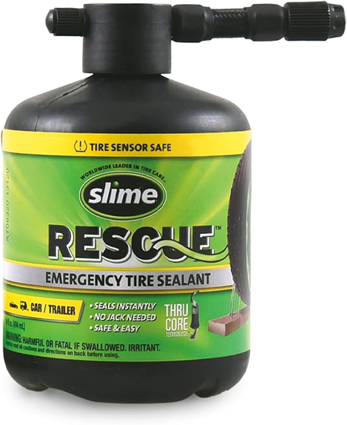 Slime 50160 Emergency Roadside Kit with Flat tire Repair and Booster Cables for Truck/SUV, Heavy-Duty Vehicles