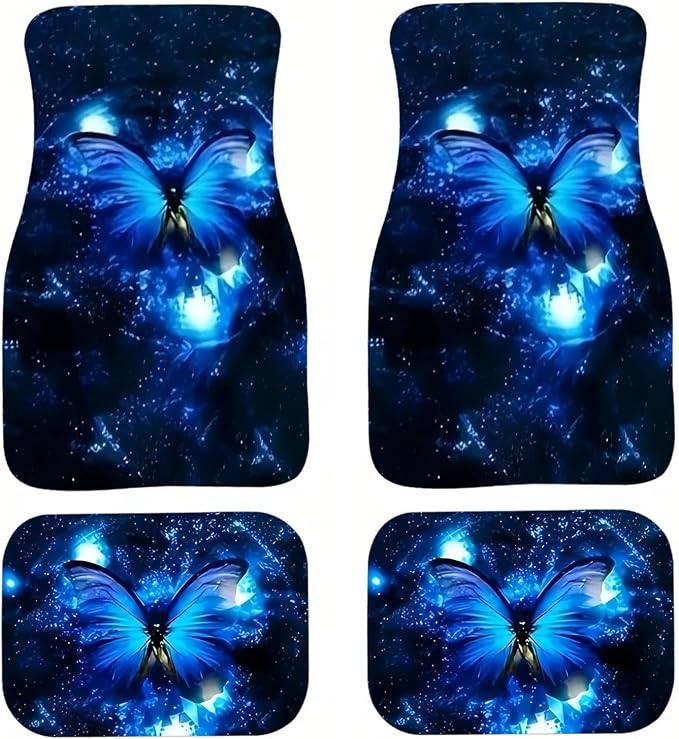 Car Floor Mats Non-Slip Automotive Floor Mats All-Weather Front Rear Car Floor Foot Mat Sets of 4 Pieces Foot Mats Rugs Carpet for Car Trucks SUV Sedans (NO.78)