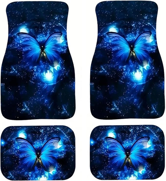Car Floor Mats Non-Slip Automotive Floor Mats All-Weather Front Rear Car Floor Foot Mat Sets of 4 Pieces Foot Mats Rugs Carpet for Car Trucks SUV Sedans (NO.78)
