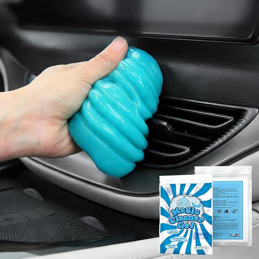 Car Cleaning Gel Putty Reusable, Universal Car Interior Cleaner Slime, Perfect Cleaning Kit Supplies, Auto Detailing Tools Accessories, Dust Remover Gifts for Men Women Blue