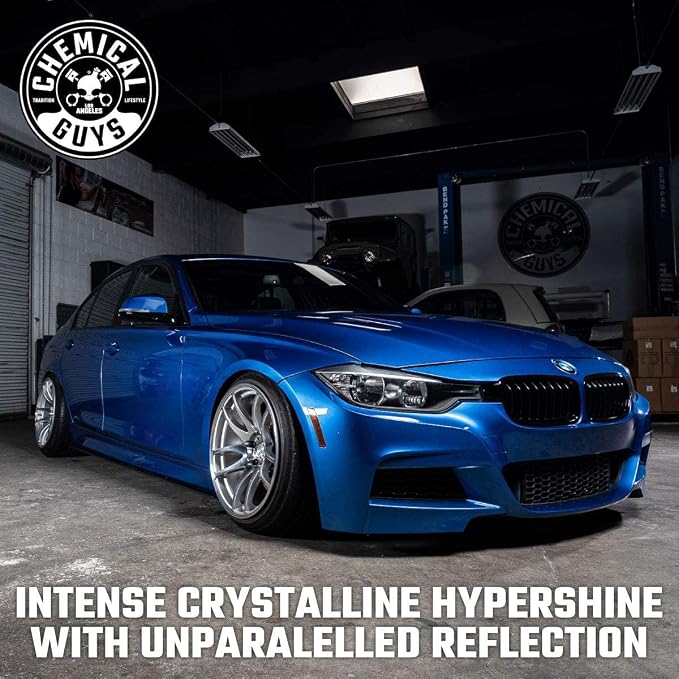 Chemical Guys, HydroSlick Intense Gloss Ceramic Coating HyperWax, 16 oz | Ceramic wax lays down high gloss and a hydrophobic, water-beading layer on paint, glass and trim, easy on and off