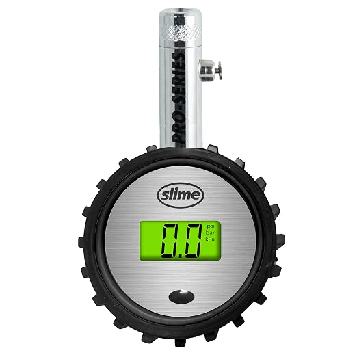 Slime 20456 Tire Pressure Gauge, Pro-Series, Mini, Digital Precision, (5-100 psi)