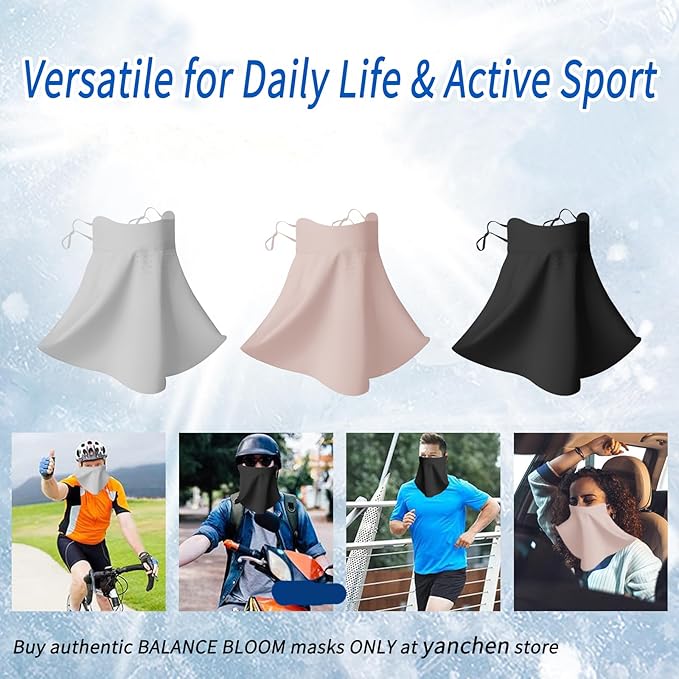 UV Sun Protection Face Mask with Neck Coverage UPF 50+ Face Shield Breathable Design for Summer Outdoor Activities