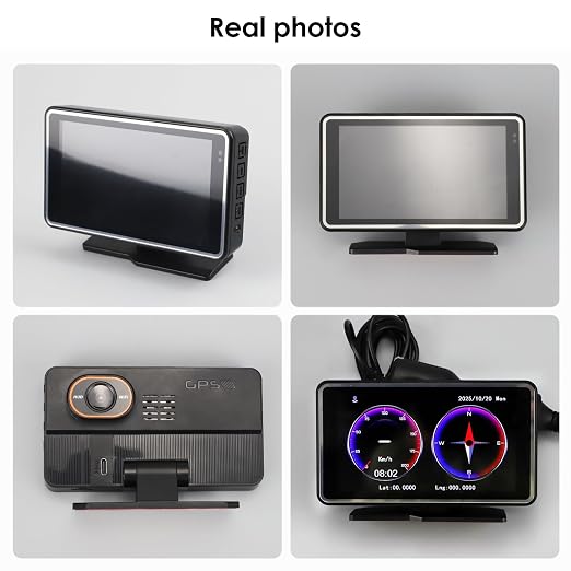 Universal GPS Speedometer Car HUD Digital Speed Display + Dash Camera DVR Video Recording + GPS Tracking Replay Back on Map 3 in 1 Device
