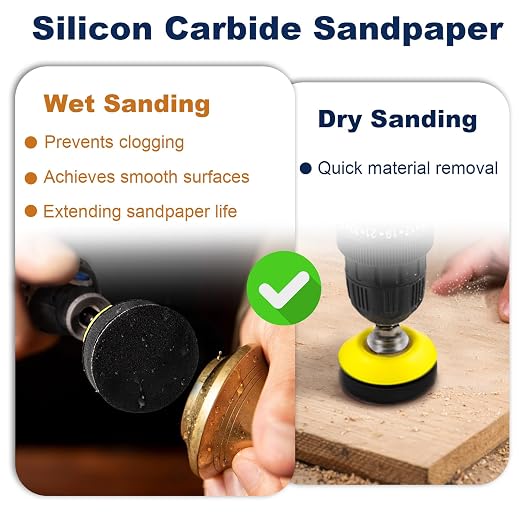 187 PCS 2 Inch Wet Dry Sanding Discs 60-10000 Grit Hook and Loop Sandpaper | Drill Sanding Attachment Polishing Kit Headlight Restoration Kit with Rotary Tools for Auto Metal Glass Resin Wood Jewelry