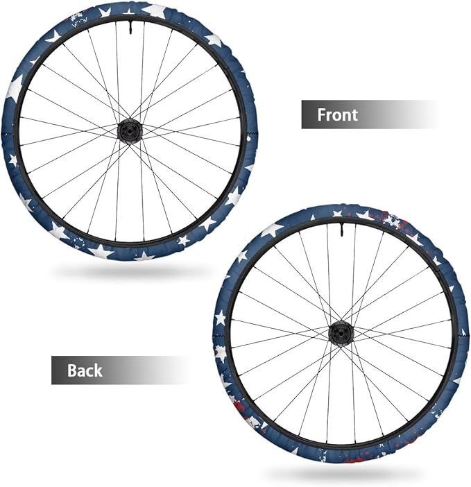 The Stars and Stripes Wheelchair Wheel Covers 2 Pack Wheelchair Tyre Covers Neoprene Wheel Cover for Transport Wheelchair Wheels, 24 Inch