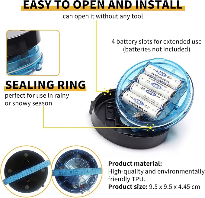 Tumecos Emergency Flare Alert Warning Signal Caution Light LED Beacon Pro with Magnetic Base for Vehicle (Yellow 1)