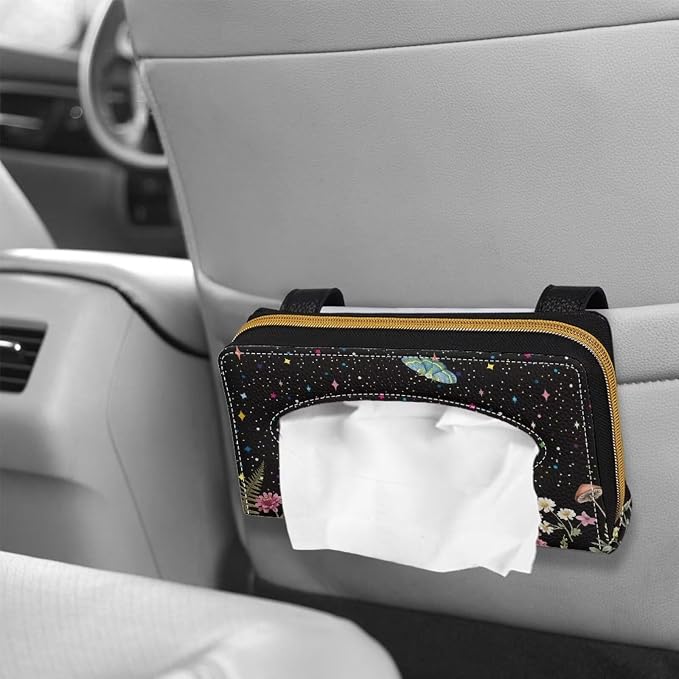 Mushroom Rectangular Sun Visor Napkin, Mask Dispenser Sun Visor Napkin Holder Car Visor Accessories Automotive Sun Visor Napkin Holder
