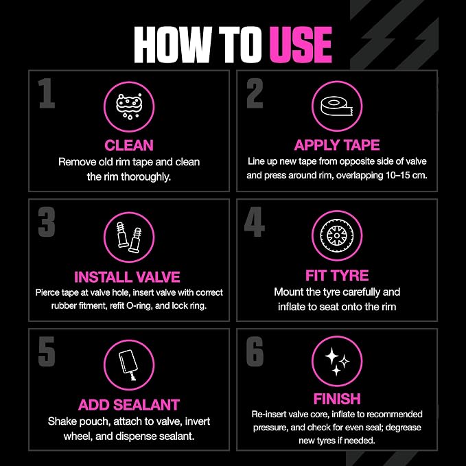 Muc-Off No Puncture Hassle Tubeless Sealant - Advanced Bicycle Tyre Sealant with UV Tracer Dye That Seals Tears and Holes Up to 6mm