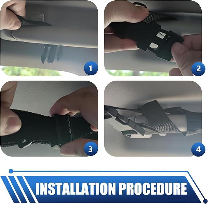 Car Ceiling Cargo Net Pocket, Black, Universal Heavy Duty Automotive Roof Storage Accessories for Truck SUV Car with Buckle Fasteners, Polyester Mesh, 31.49In x 21.25In