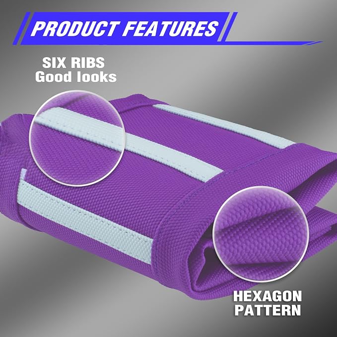 Dirt Bike Seat Cover - White Stripe Universial Seat Cover for Dirt Bike - Motorcycle Motorcross Enduro Seat Covers (Purple)