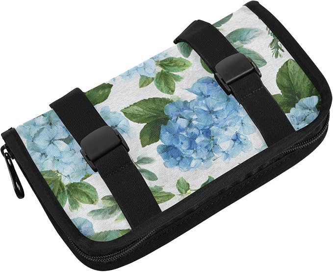 Vintage Blue Hydrangea Car Tissue Holder Durable Napkin Holder Hanging Tissue Holders Case Car Tissues Bag for Sun Visor Seat Back Universal Auto