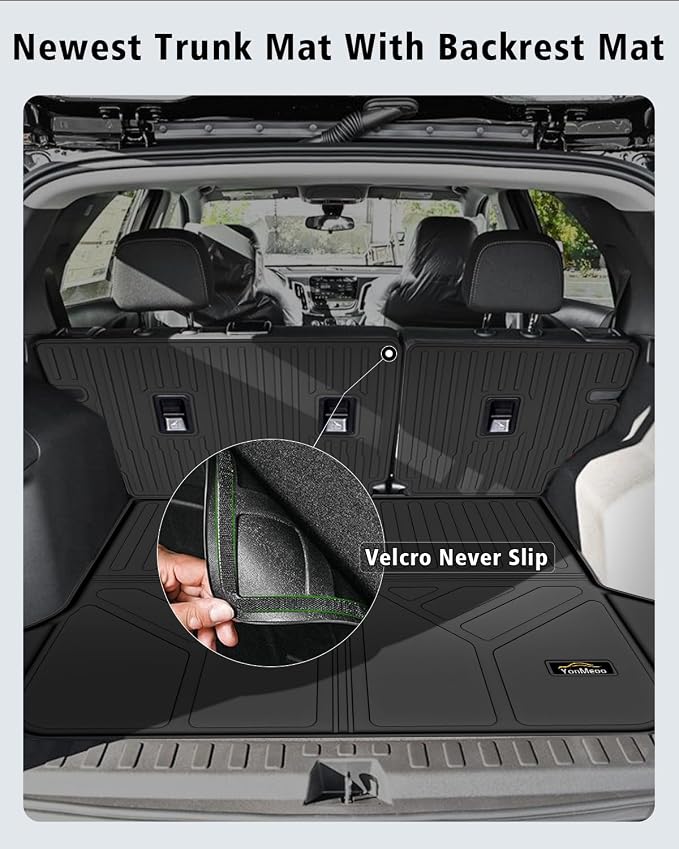 Floor Mats Custom for Equinox/Terrain 2018-2024 | All Weather TPE Rubber Floor Liners, Cargo Liner, Backrest Mat Full Set for Equinox Accessories