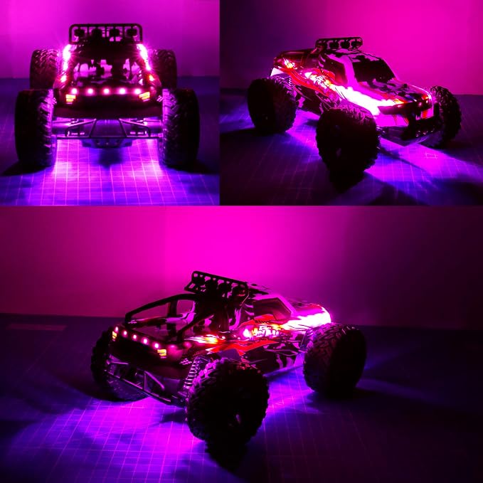 LED Light Strip for RC Fixed Wing Airplane Flying Wing Plane AR Wing Drone Model Car Truck (Pink)