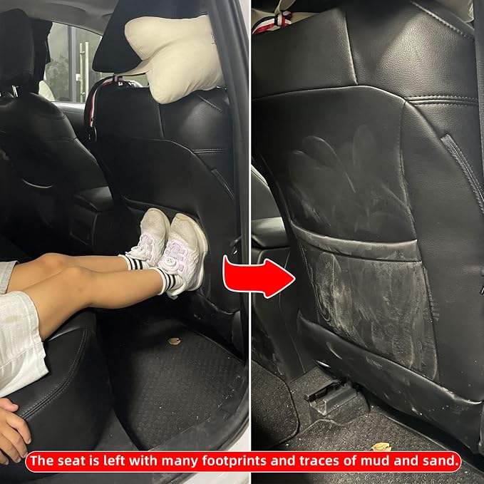 TAIKOO Seat Back Protector,Shields Seat Backs From Kicks and Adds Storage | kick mats back seat protector easy to install and clean, well-crafted, sturdy, durable and stylish.2 Pack