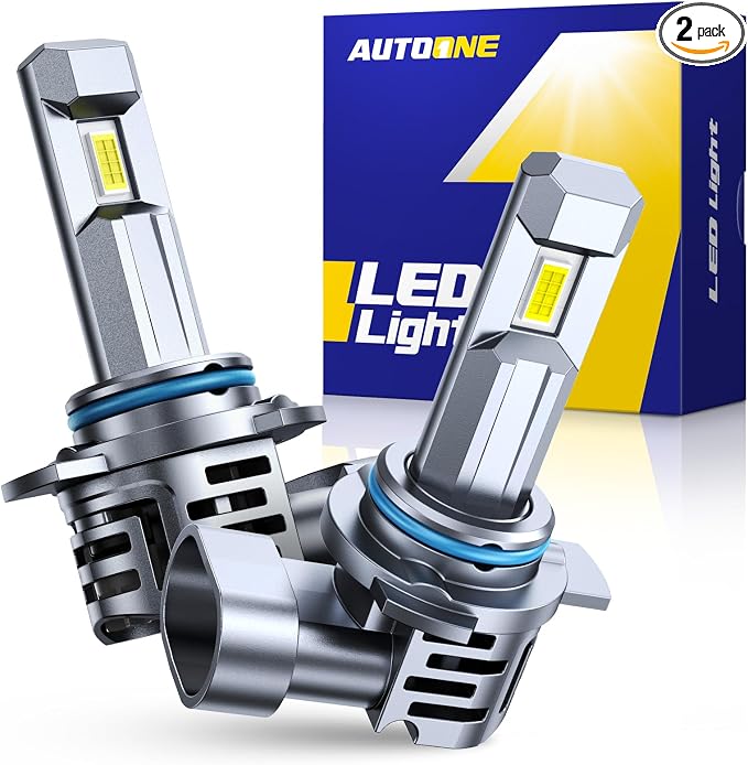 AUTOONE 9012 Bulb, 12 Times Brighter 60000LM HIR2 LED Bulb, 3 Min Quick Install, 20 Years Lifespan, No Flicker