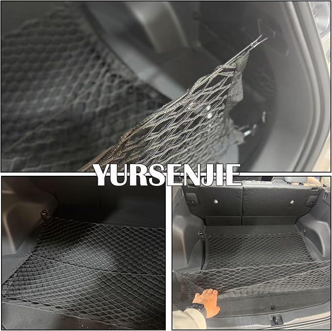 2 Pcs Trunk Organizer Cargo Net Suitable for 2026 Toyota RAV4 Hybrid LE Limited SE Woodland Edition XLE Premium XSE Plug-ln GRSport,Envelope Style&Rear Trunk Floor Style Cargo Net Car Trunk