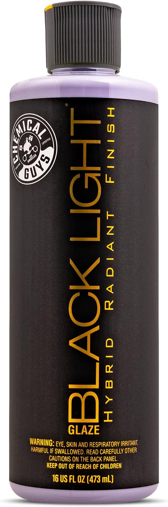Chemical Guys, Black Light Hybrid Glaze & Sealant for Dark Colors, 16 oz | Glaze and sealant in one smooths minor marks and deepens gloss on black and dark paint, by hand or machine