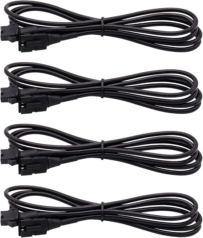 YiLaie 4 PCS 47 inch Extension Cables for Use with LED Rock Lights, RGB NEON Accent Kits for LED Motorcycle ATV, SUV Car Light Multi-Color Neon Strip (4pcs)
