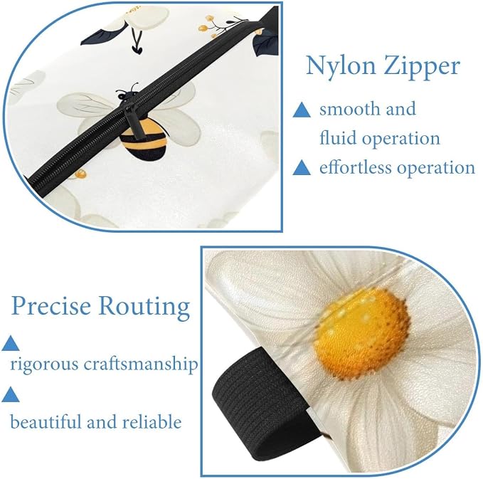 White Flower bee (4) Car Tissues Holder for Car, Visor Tissue Holder, Car Tissue Box, Car Disposable Masks Holder, Mask Dispenser for Car