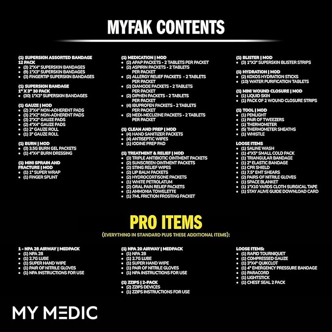 MY MEDIC MyFAK Standard IFAK First Aid Kit & Medic Kit - HSA FSA Items - Built in USA - Medical Supplies & First Aid Essentials for Home, Auto & Family Emergency Preparedness - Family Medical Bag, Red
