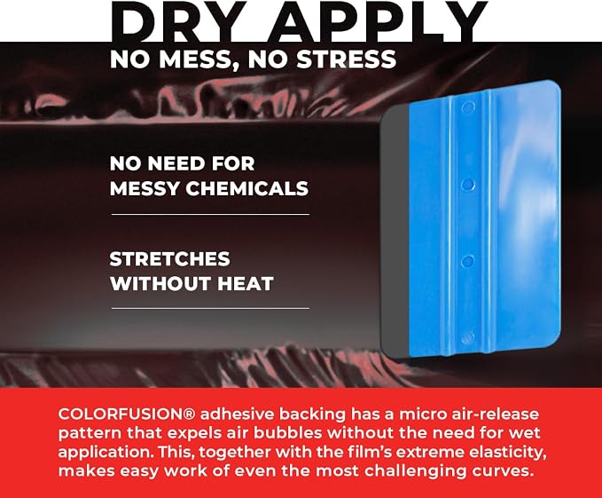 ColorFusion PPF by VViViD, Matte Stealth Demon Black Dry Apply PPF Vinyl Car Wrap Roll 20ft x 5ft