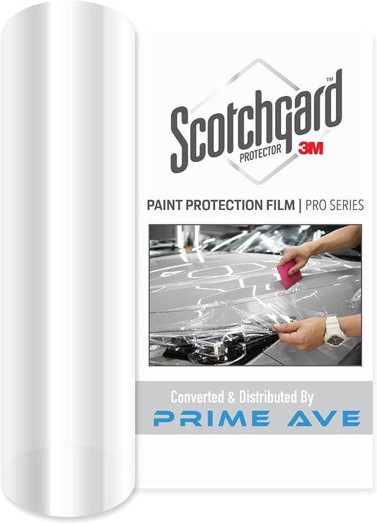 3M Clear Paint Protection Film, 8 mil PPF Vinyl Wrap with Self-Healing Technology, UV Protection, Non-Yellowing, Scratch Resistant, Glossy Finish (6 x 60in)