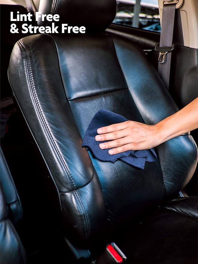 Fantasticlean Microfiber Cleaning Cloth Roll-75 Sheets, 12"x12" (Navy Blue) | Super Absorbent, Lint-free, Tear-away Microfiber Towel Roll, for All-Purpose Cleaning, Reusable Alternative to Paper Towels
