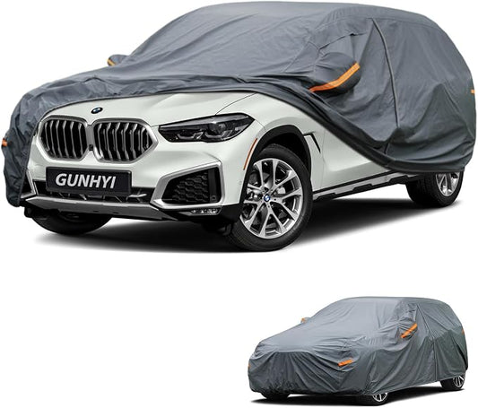 GUNHYI Premium Car Cover Custom Fit BMW X6, 16 Layers Heavy Duty Car Cover Waterproof All Weather with Zipper Door for Sun Rain Snow Dust Uv Protection