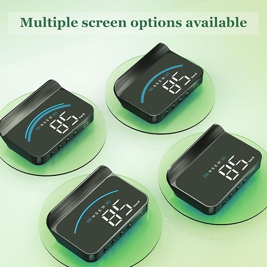 AZIJYV Heads Up Display for Cars M11,Universal OBD+GPS Digital Speedometer Dual System 3.5 Inches HUD with Speed,Water Temperature,Driving Mileage,Overspeed Alarm,Suitable for All Cars