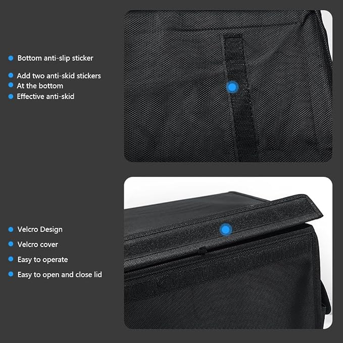 Non-slip Car Organizer, Multi-Use Collapsible Car Storage Box, Portable Auto Cargo Storage Bin for Car SUV Truck, Waterproof Outdoor Camping Picnic Storage Container,