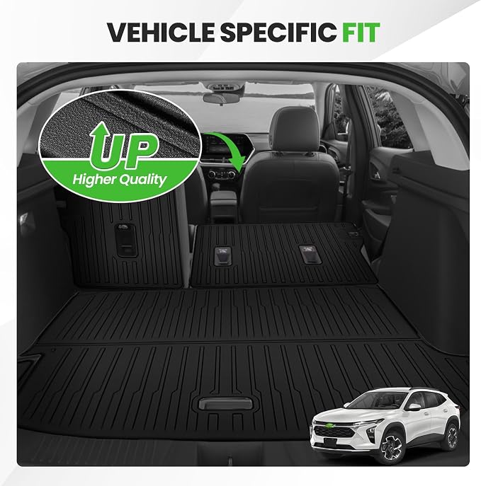 Cartist Cargo Liner for Chevy Trax/Buick Envista 2024 2025 2026, All Weather Cargo Mats for Trax Accessories, Heavy Duty TPE Trunk Mat with Backrest Mats, Car Accessories