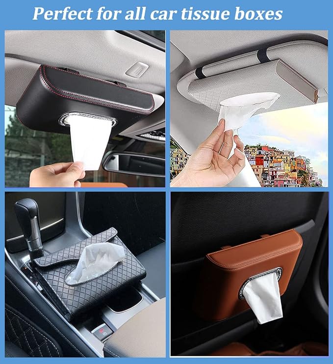 3-Ply Car Tissue Refills, Facial Tissues for Car Sun Visor, Napkin Refills for Auto Visor Tissue Holder, Ultra Soft and Comfortable, 30 Sheets Each Pack- 16 Packs
