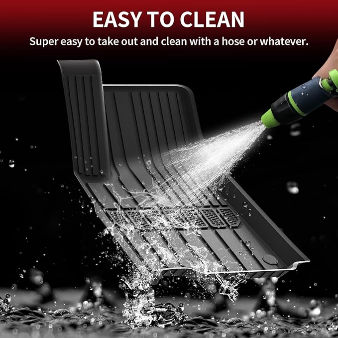 LASFIT Floor Mats for Jeep Grand Cherokee L 2021-2025 2026 7-Seat | NOT Fit for 6-Passenger, All Weather, TPE, Custom Fit, Car Mats, Floor Liners, 1st & 2nd & 3th Row, Black