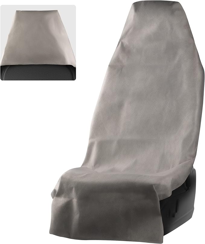 Seat Cover - Washable Car Seat Protector from Sweat, Food, Dirt After Gym, Swimming etc. - Universal Gray Public Car Seat Covers for Transit Bus, Train, Airplaine, SUV