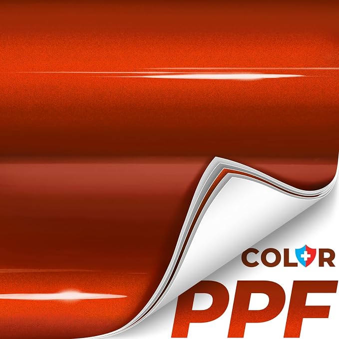 ColorFusion PPF by VViViD, Gloss Evil Red Dry Apply PPF Vinyl Car Wrap Roll 6ft x 5ft