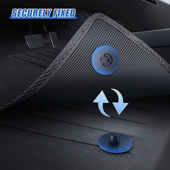Car Floor Mat Clips Retainers, Non-Slip Carpet Fixing Clip (8PCS) | Plastic Double-Layer Floor Pad Buckle, Universal Auto Interior Fastening Accessories for Keeping Car Mats from Sliding