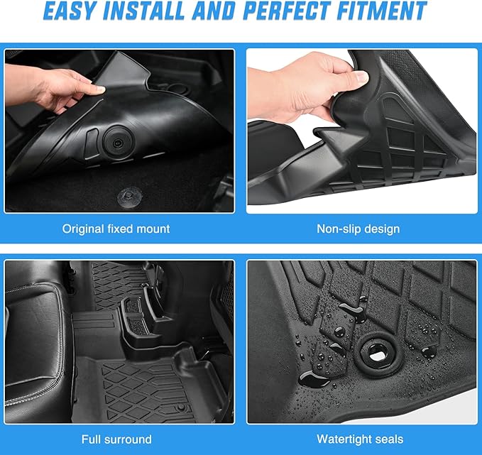 Nilight TPE Floor Mats for Toyota RAV4 2019 2020 2021 2022 2023 2024 2025 2026 All Weather Custom Fit Heavy Duty Floor Liners
