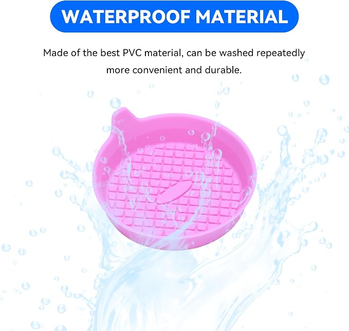 4 Pack Car Cup Coasters, Silicone Insert Recessed Car Cup Holder Coasters, Waterproof Non-Slip Sift-Proof Car Cup Mats, Universal Car Interior Accessories (Pink)
