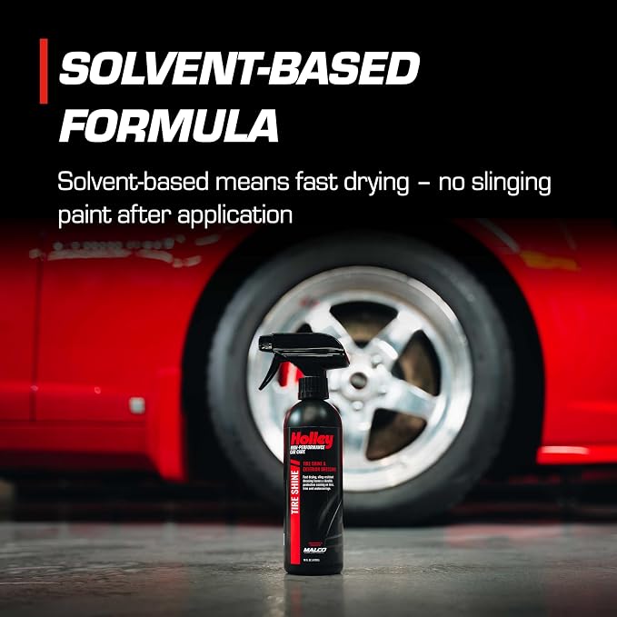 Holley Tire Shine - Tire Shine & Exterior Dressing - High-Performance Car Care, Spray On for Shine that Protects - Fast Drying Formula for Tires, Trim, and Undercarriage - 16 oz.