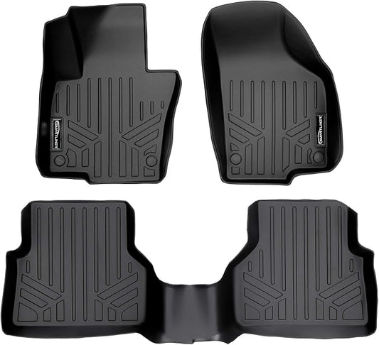 SMARTLINER Custom Fit Floor Mats 2 Row Liner Set for 2009-2017 Volkswagen Tiguan